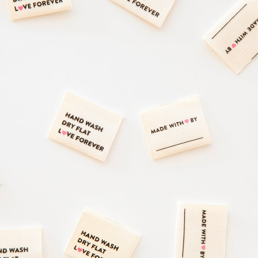 Dry flat - Étiquettes à coudre pour vêtements