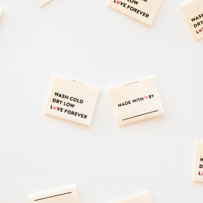 Dry low - Étiquettes à coudre pour vêtements