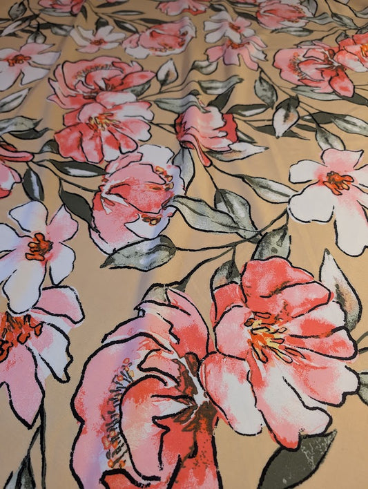Imprimé floral 100% rayonne