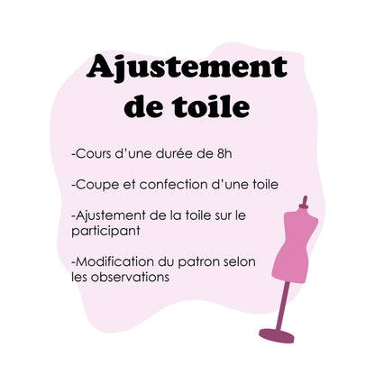 Ajustement de toile et modification de patron