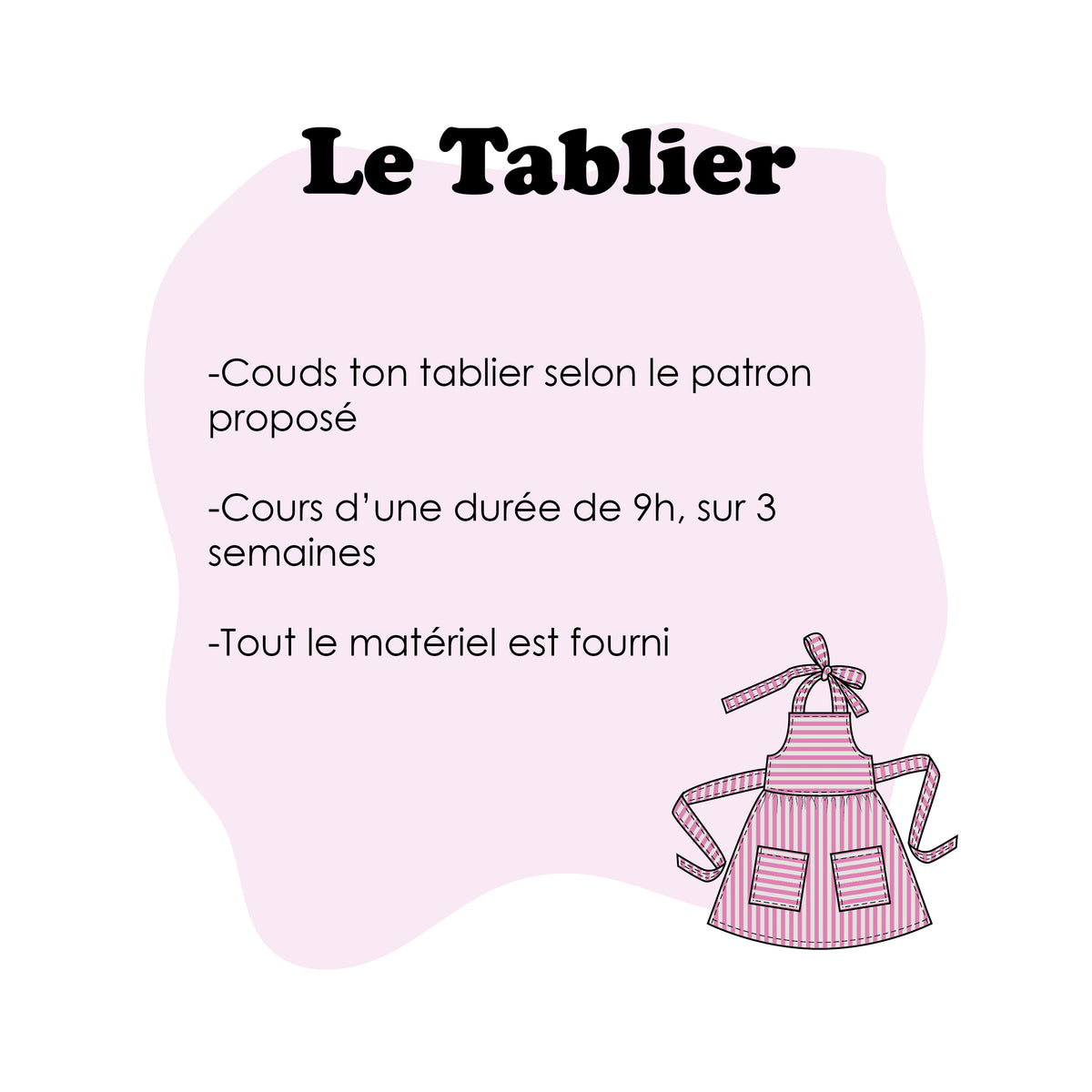 Apprends à coudre : un tablier